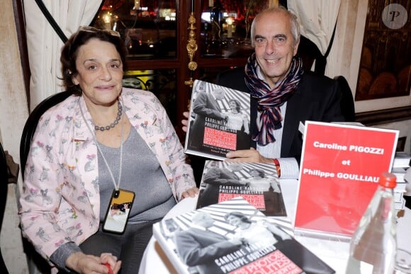 Caroline Pigozzi et Philippe Goulliaud lors de la soirée du 41ème cocktail des écrivains du Cercle MBC dans les salons du Fouquet's à Paris, France, le 28 novembre 2018. © Cedric Perrin/Bestimage