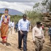 La princesse Mary de Danemark en habit traditionnel lors de sa visite dans la réserve naturelle de Kalama lors de son voyage au Kenya le 27 novembre 2018.