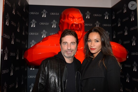 Exclusif - Richard Orlinski, Cindy Fabre (Miss France 2005) - La galerie Orlinski fête son premier anniversaire au 68 rue du Faubourg Saint-Honoré dans le 8ème à Paris le 29 novembre 2018. © Rachid Bellak/Bestimage