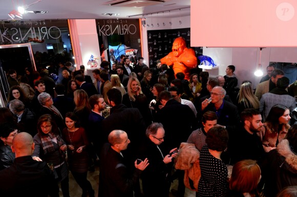 Exclusif - Ambiance - La galerie Orlinski fête son premier anniversaire au 68 rue du Faubourg Saint-Honoré dans le 8ème à Paris le 29 novembre 2018. © Rachid Bellak/Bestimage