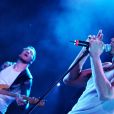 Tim Commerford et Chris Cornell lors d'un concert d'Audioslave, au festival Lollapalooza en août 2003. 