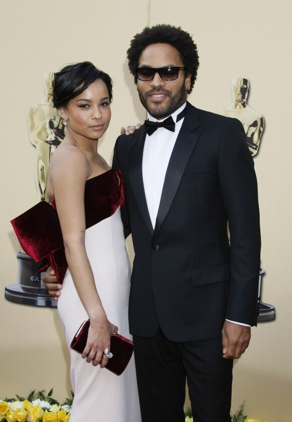 Zoë et Lenny Kravitz à la 82e cérémonie des Oscars à Hollywood le 7 mars 2010