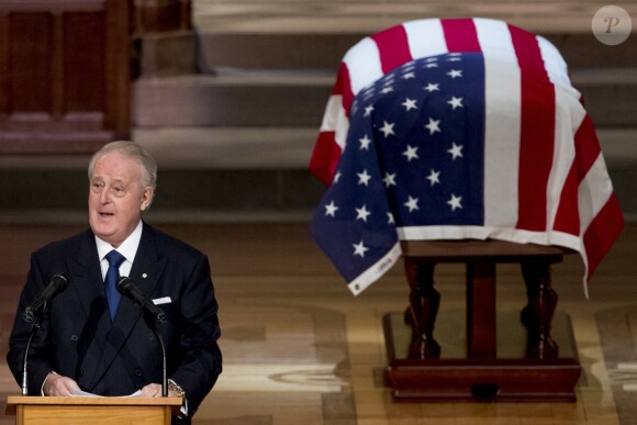 Brian Mulroney - Obsèques de George H.W. Bush à la National Cathedral, Washington, le 5 décembre 2018.