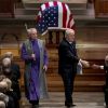 Brian Mulroney, George W. Bush - Obsèques de George H.W. Bush à la National Cathedral, Washington, le 5 décembre 2018.