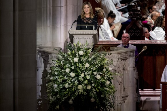 Jenna Bush Hager, le fille de George W Bush - Obsèques de George H.W. Bush à la National Cathedral, Washington, le 5 décembre 2018.