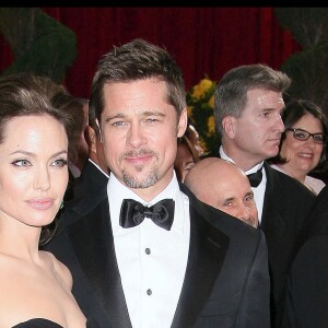 Angelina Jolie et Brad Pitt à la cérémonie des Oscars le 22 février 2009