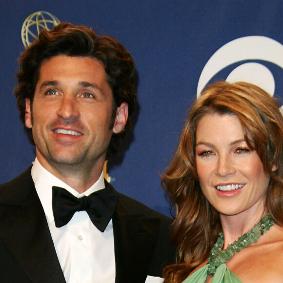 Patrick Dempsey et Ellen Pompeo lors de la cérémonie des Emmy Awards, à Los Angeles, le 18 septembre 2005.