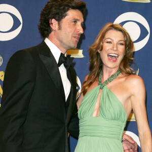 Patrick Dempsey et Ellen Pompeo lors de la cérémonie des Emmy Awards, à Los Angeles, le 18 septembre 2005.