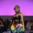 Nicki Minaj au défilé Versace "Collection Prêt-à-Porter Printemps/Eté 2019" lors de la Fashion Week de Milan, Italie, le 21 septembre 2018.