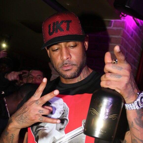 Exclusif - Le rappeur Booba en concert pour la promotion de son D.U.C Whisky au Hobo club à Paris, France, le 22 octobre 2017. © Phiilippe Baldini/Bestimage