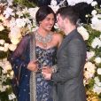 Nick Jonas et Priyanka Chopra assistent à leur deuxième réception de mariage à Bombay, le 19 décembre 2018.