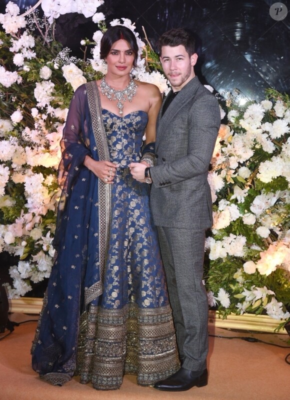 Nick Jonas et Priyanka Chopra assistent à leur deuxième réception de mariage à Bombay, le 19 décembre 2018.