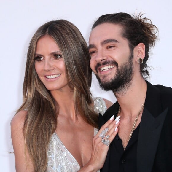 Heidi Klum et son compagnon Tom Kaulitz - Photocall de la soirée "amfAR Gala Cannes 2018" à l'Eden Roc au Cap d'Antibes, le 17 mai 2018. © Jacovides/Borde/Moreau/Bestimage