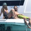 Heidi Klum et son compagnon Tom Kaulitz amoureux sur un yacht au large de Cannes en marge du 71 ème Festival International du Film de Cannes le 19 mai 2018.