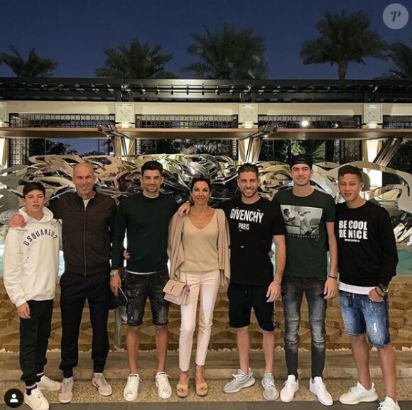 Zidane en famille pour fêter Noël à Dubaï. Instagram, le 25 décembre 2018.
