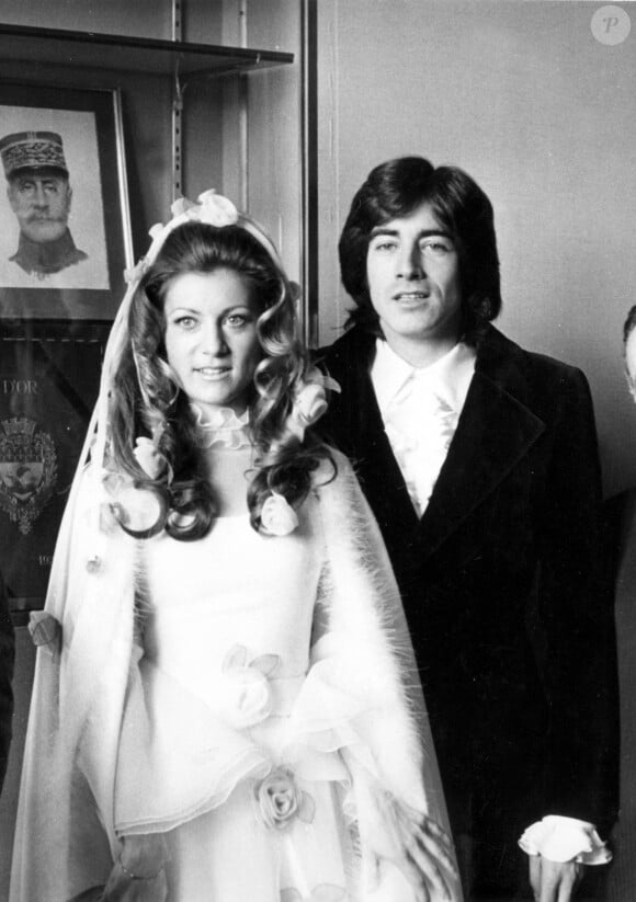 Sheila et Ringo le jour de leur mariage, le 13 février 1973 à Paris.