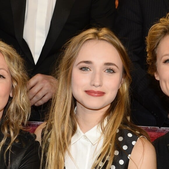 Audrey Lamy, Chloé Jouannet et sa mère Alexandra Lamy - Enregistrement de l'émission "Vivement Dimanche" à Paris le 11 Fevrier 2015. L'émission sera diffusée le 15 Fevrier.