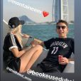 Le footballeur Maxime Lopez et sa chérie Montaine, révélée dans la télé-réalité "Les Marseillais" (W9), profitent de vacances à Dubaï en décembre 2018.