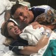 Lucas Hernandez, sa femme Amelia et leur nouveau-né, Martin, le 1er août 2018.