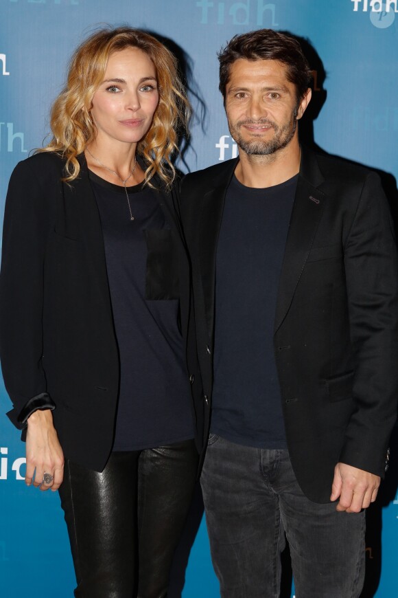 Exclusif - Bixente Lizarazu et sa compagne Claire Keim - Soirée annuelle de la FIDH (Fédération Internationale des ligues de Droits de l'Homme) à l'Hôtel de Ville à Paris, le 8 décembre 2014.