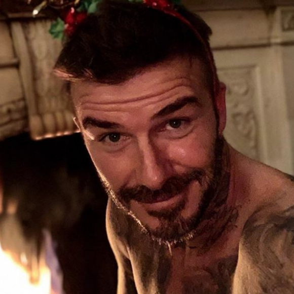 David Beckham vraiment gagné par l'esprit de Noël, le 25 décembre 2018.