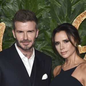 David Beckham et Victoria Beckham à la soirée Fashion Awards 2018 au Royal Albert Hall à Londres, le 10 décembre 2018.