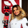 Ingrid Chauvin en vacances au ski à Serre Chevalier, le 29 décembre 2018.