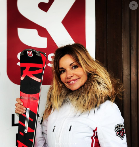 Ingrid Chauvin en vacances au ski à Serre Chevalier, le 29 décembre 2018.