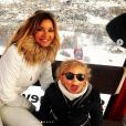 Ingrid Chauvin et son fils Tom en vacances au ski à Serre Chevalier, le 29 décembre 2018.