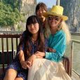 Laeticia Hallyday au Vietnam pour Noël avec ses deux filles Jade et Joy. Photo publiée sur Instagram le 25 décembre 2018.