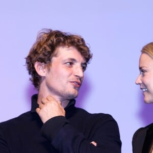 Exclusif -  Virginie Efira et son compagnon Niels Schneider lors de la présentation du film "Un amour impossible" lors de la 33ème edition du festival du film francophone à Namur en Belgique le 29 septembre 2018.