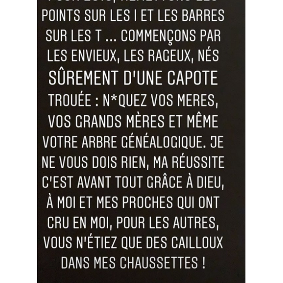 Franck Ribéry règle ses comptes sur Instagram, le 5 janvier 2019.