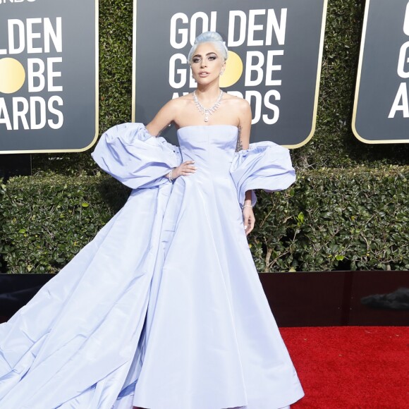 Lady Gaga au photocall de la 76ème cérémonie annuelle des Golden Globe Awards au Beverly Hilton Hotel à Los Angeles, Californie, Etats-Unis, le 6 janver 2019.