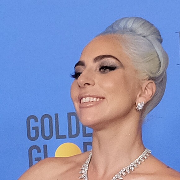 Lady Gaga lors de la press room de la 76ème cérémonie annuelle des Golden Globe Awards au Beverly Hilton Hotel à Los Angeles, Calfornie, Etats-Unis, le 6 janver 2019.