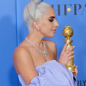 Lady Gaga lors de la press room de la 76ème cérémonie annuelle des Golden Globe Awards au Beverly Hilton Hotel à Los Angeles, Calfornie, Etats-Unis, le 6 janver 2019.