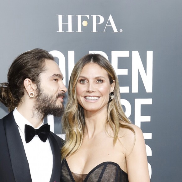 Heidi Klum et son fiancé Tom Kaulitz - 76e cérémonie annuelle des Golden Globe Awards au Beverly Hilton Hotel à Los Angeles, le 6 janvier 2019.