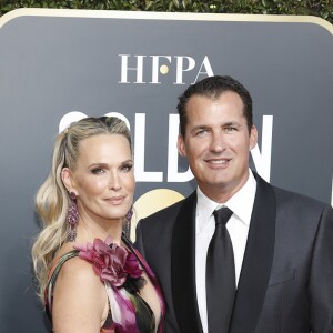 Molly Sims et son mari Scott Stuber - 76e cérémonie annuelle des Golden Globe Awards au Beverly Hilton Hotel à Los Angeles, le 6 janvier 2019.