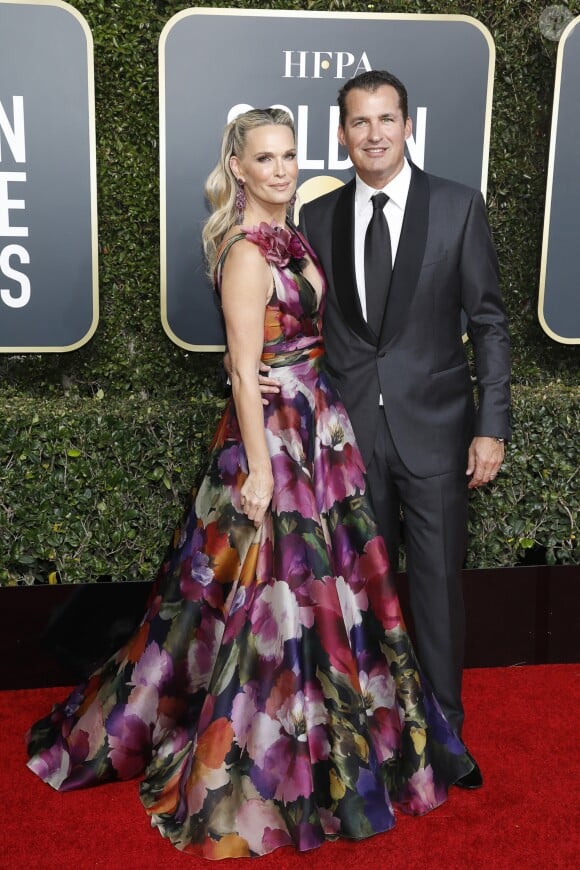 Molly Sims et son mari Scott Stuber - 76e cérémonie annuelle des Golden Globe Awards au Beverly Hilton Hotel à Los Angeles, le 6 janvier 2019.