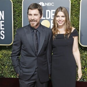 Christian Bale et sa femme Sibi Blazic - 76e cérémonie annuelle des Golden Globe Awards au Beverly Hilton Hotel à Los Angeles, le 6 janvier 2019.