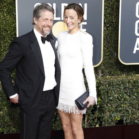 Hugh Grant et sa femme Anna Elisabet Eberstein - 76e cérémonie annuelle des Golden Globe Awards au Beverly Hilton Hotel à Los Angeles, le 6 janvier 2019.