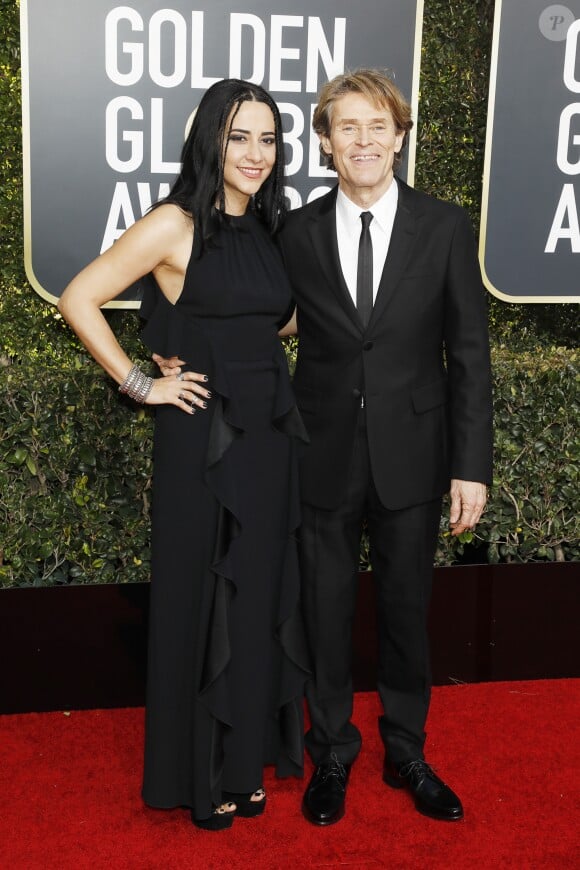 Giada Colagrande et son mari Willem Dafoe - 76e cérémonie annuelle des Golden Globe Awards au Beverly Hilton Hotel à Los Angeles, le 6 janvier 2019.