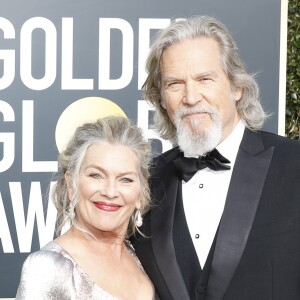 Jeff Bridges et sa femme Susan Geston - 76e cérémonie annuelle des Golden Globe Awards au Beverly Hilton Hotel à Los Angeles, le 6 janvier 2019.