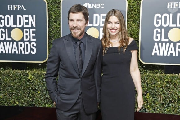 Christian Bale et sa femme Sibi Blazic - 76e cérémonie annuelle des Golden Globe Awards au Beverly Hilton Hotel à Los Angeles, le 6 janvier 2019.