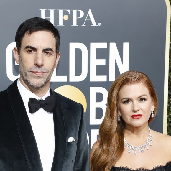 Sacha Baron Cohen et sa femme Isla Fisher - 76e cérémonie annuelle des Golden Globe Awards au Beverly Hilton Hotel à Los Angeles, le 6 janvier 2019.