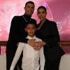 Cristiano Ronaldo, son fils Cristiano Jr et sa fiancée Georgina Rodriguez à Dubaï pour la nouvelle année. Le 1er janvier 2019.
