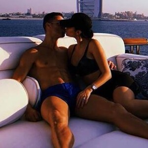 Cristiano Ronaldo et sa fiancée Georgina Rodriguez à Dubaï. Décembre 2018.