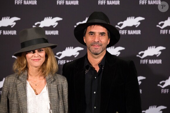 Vanessa Paradis et Samuel Benchetrit au photocall du film "Chien" au 32ème festival international du film francophone de Namur le 5 octobre 2017.
