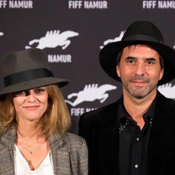 Vanessa Paradis et Samuel Benchetrit au photocall du film "Chien" au 32ème festival international du film francophone de Namur le 5 octobre 2017.