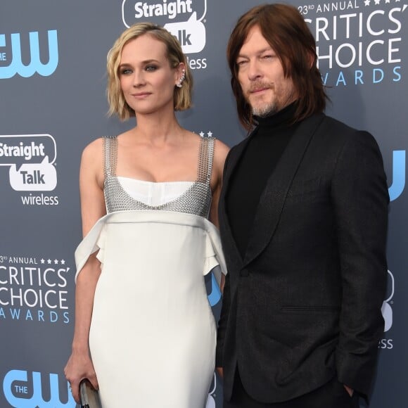 Diane Kruger et son compagnon Norman Reedus lors des "23ème Critics Choice Awards" au Barker Hangar à Los Angeles, le 11 janvier 2018. © Chris Delmas/Bestimage