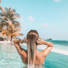 Jessica Thivenin aux Maldives le 8 janvier 2019.